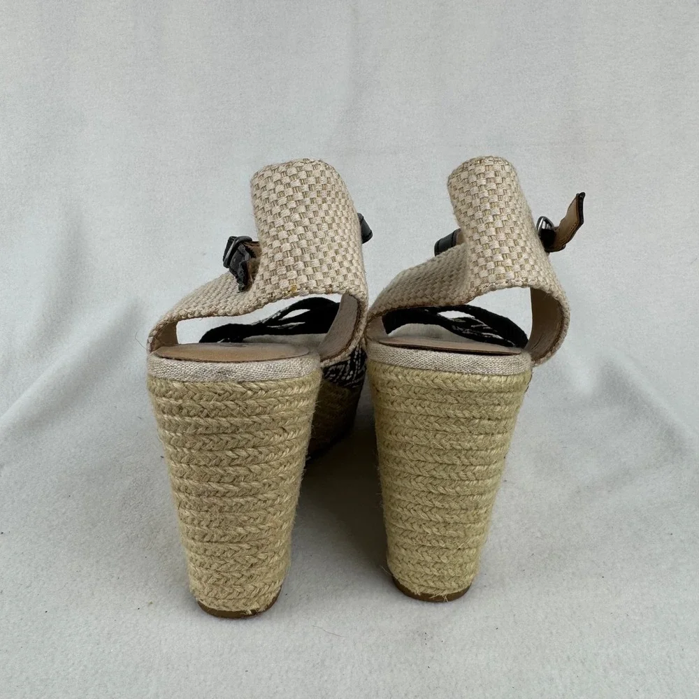 Lucky Brand‎ Wedge Espadrille Sandals Platform Ankle Strap Woven 8.5